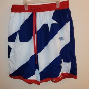 Nike Dri-Fit Throwback Red, White & Blue W/ Stars Basketball Shorts - Men's XXL